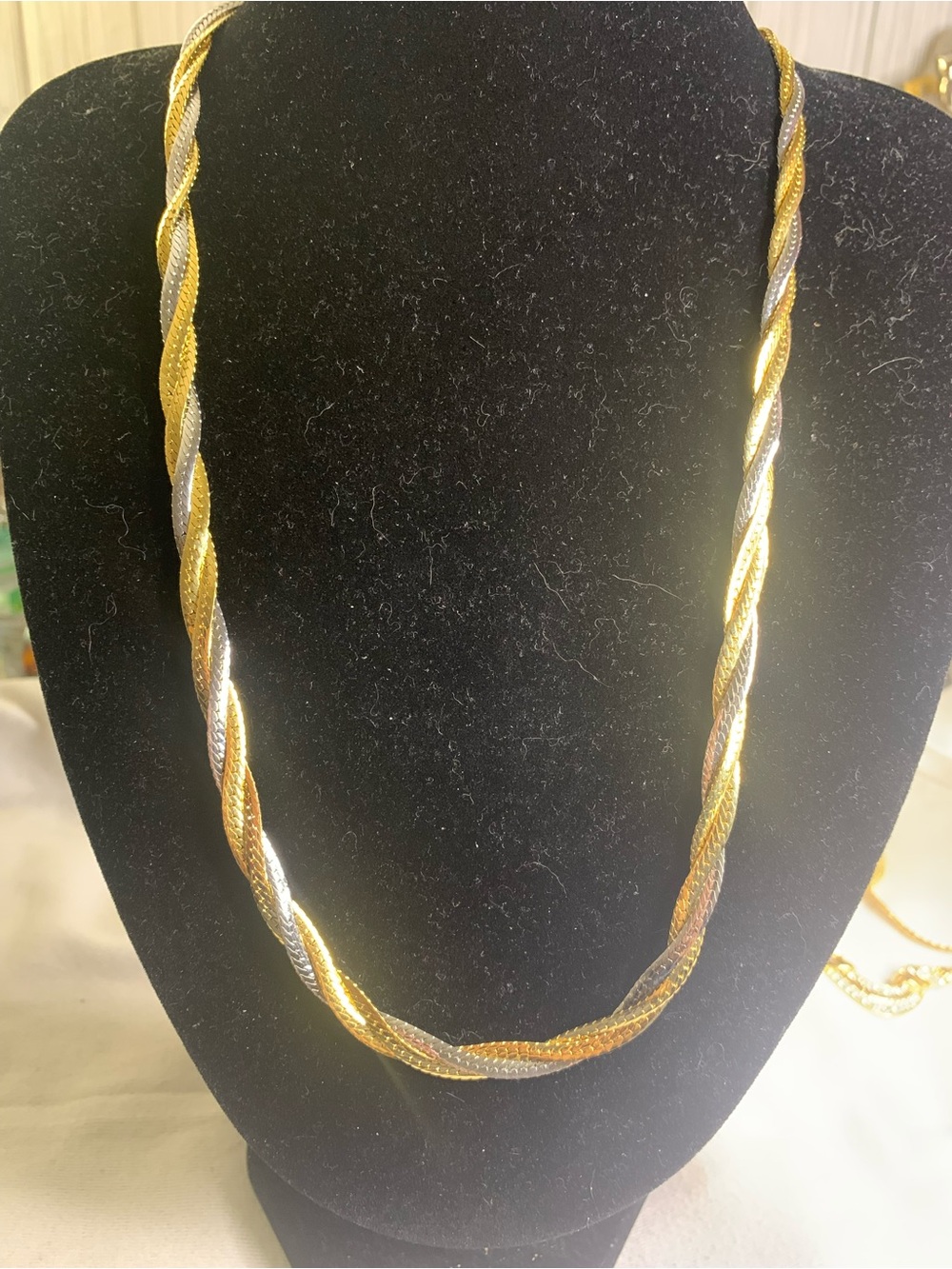 Two-Tone Twisted Rope Necklace - Gold & Silver